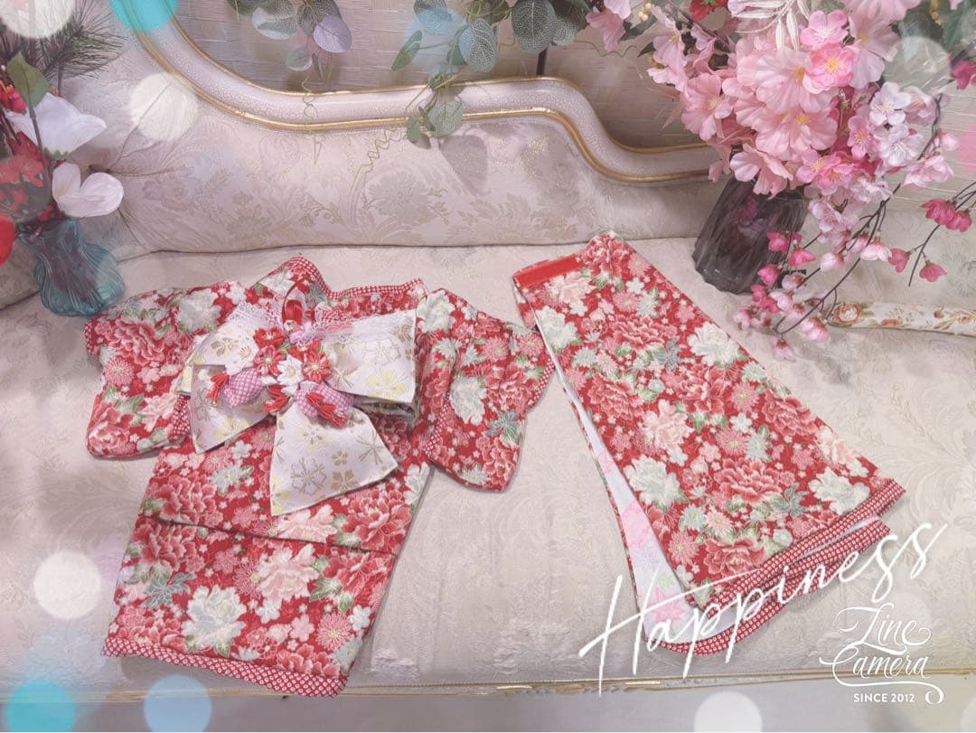 B419.pon2pan2☆オーダー☆犬着物☆犬2ウェイ着物☆犬お引き摺り着物