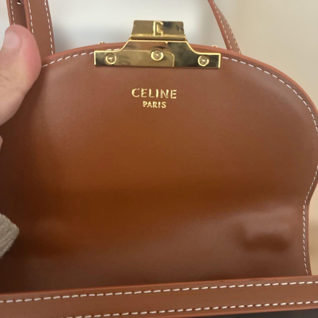 CELINE ショルダーバッグ ブラック ブラウン