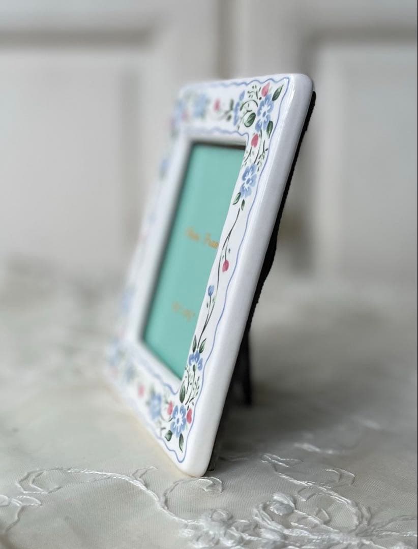 【おまとめ12個入り】フォトフレーム□型 写真立て　陶器