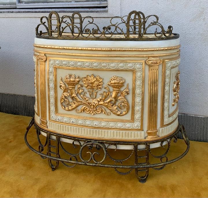 希少　イタリア　ロココ調　レジカウンター　飾り棚　テーブル　カウンターバー　店舗