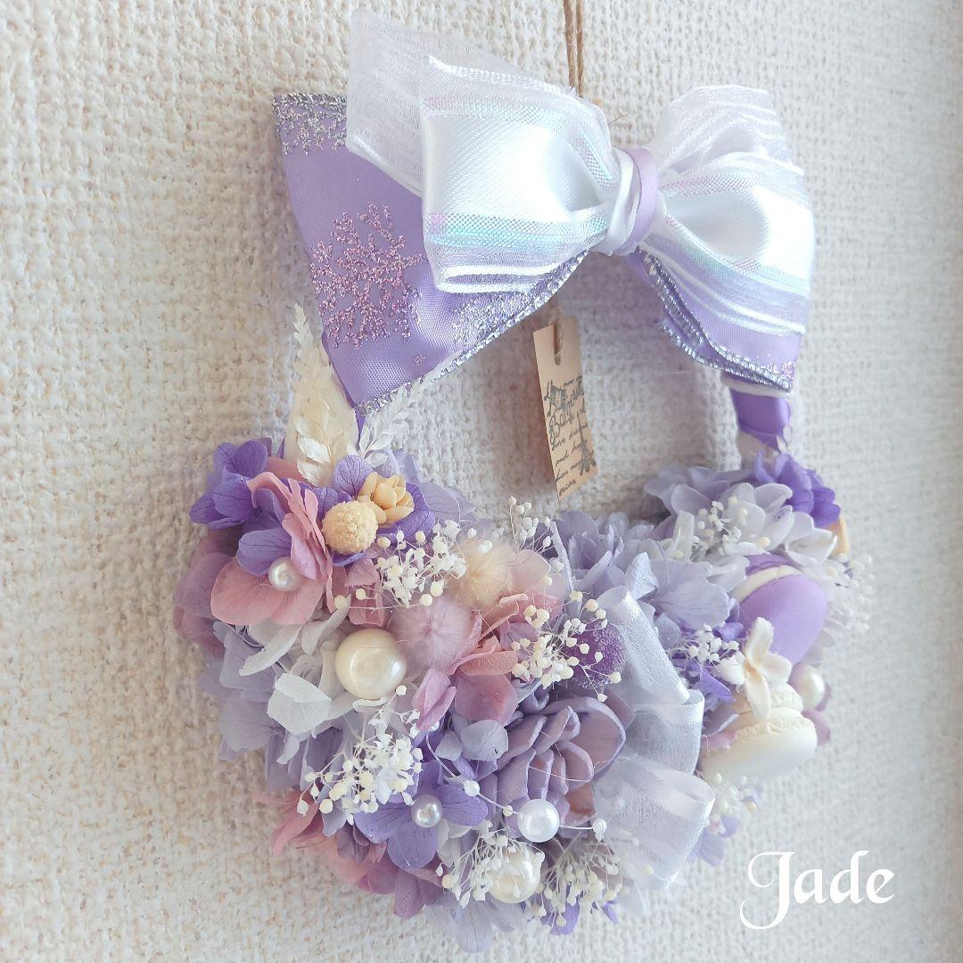 No95 優しいお姉さんカラー⸜❤︎⸝‍木の実とマカロンのフラワーリース♪♪