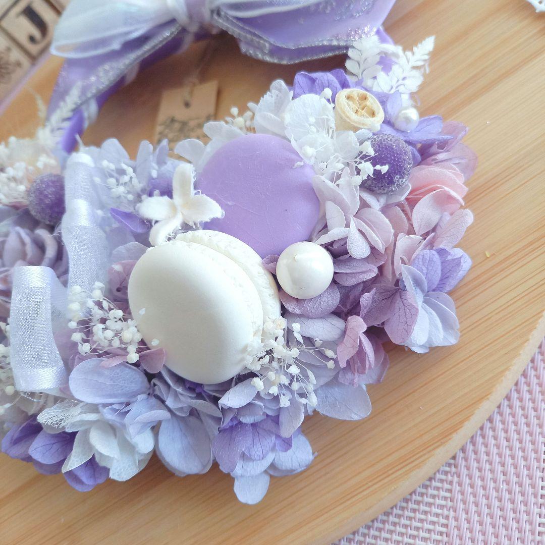 No95 優しいお姉さんカラー⸜❤︎⸝‍木の実とマカロンのフラワーリース♪♪