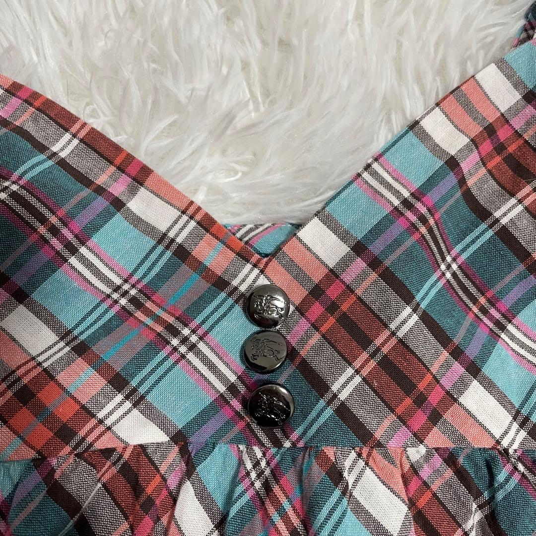 バーバリー　Burberry ブルーレーベル　チェック柄　ノースリーブワンピース