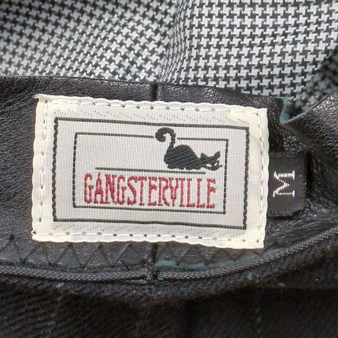 美品 GANGSTERVILLE ウール ストライプ キャスケット ブラック M