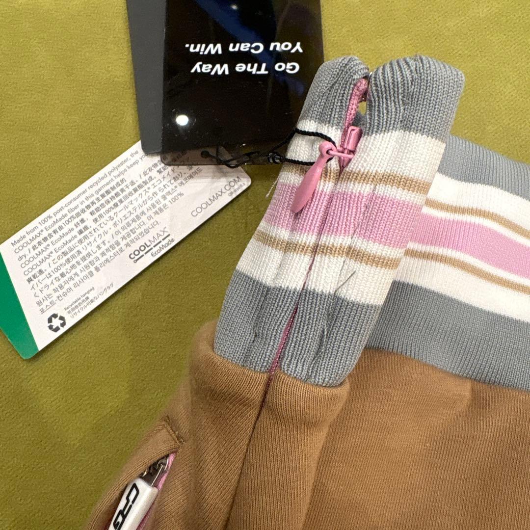 CPG GOLFブラウン ストライプウエストバンド ゴルフスカート