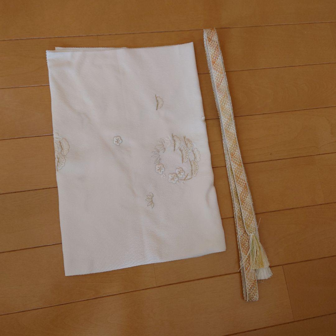 【美品】訪問着フルセット　正絹　袷　手描き　駒刺繍　金銀彩　唐織六通袋帯