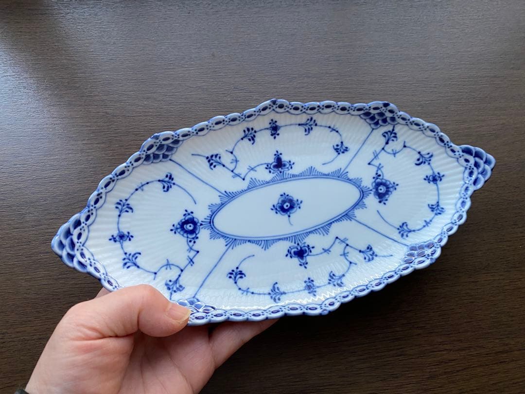 ロイヤルコペンハーゲンブルーフルーテッドハーフレース1/613 ☆2nd