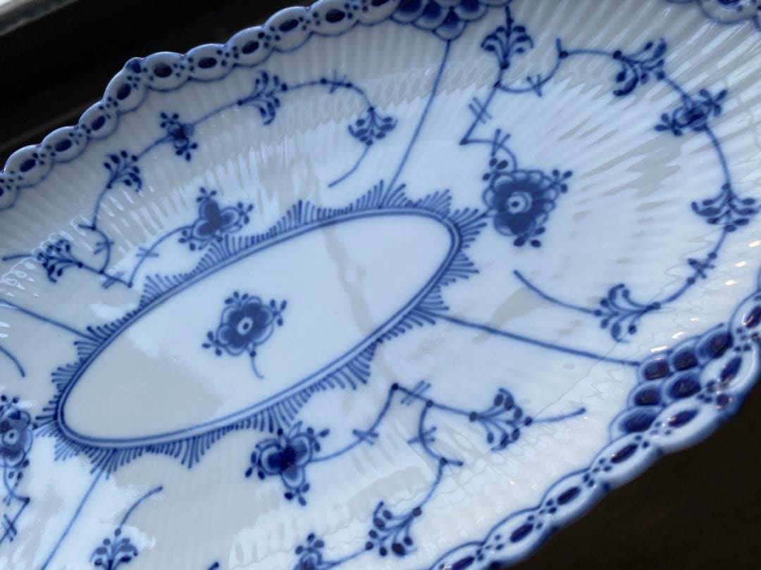 ロイヤルコペンハーゲンブルーフルーテッドハーフレース1/613 ☆2nd