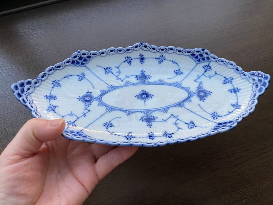 ロイヤルコペンハーゲンブルーフルーテッドハーフレース1/613 ☆2nd