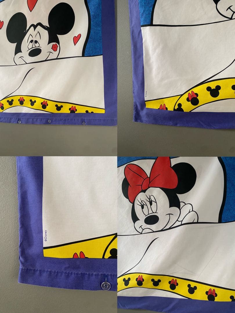 ビンテージ 70s ヨーロッパ ディズニー ミッキーマウス クッション カバー♥︎