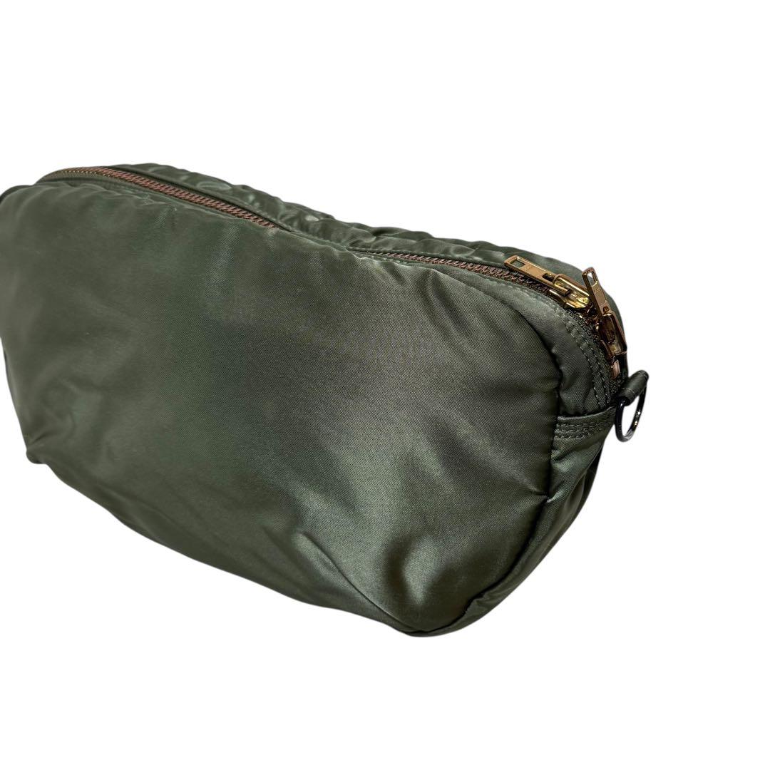 【美品】PORTER タンカー ショルダーバッグ ハーフムーン セージグリーン