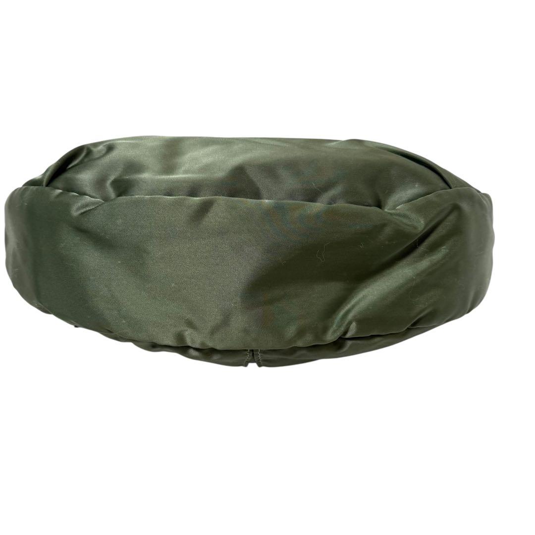 【美品】PORTER タンカー ショルダーバッグ ハーフムーン セージグリーン