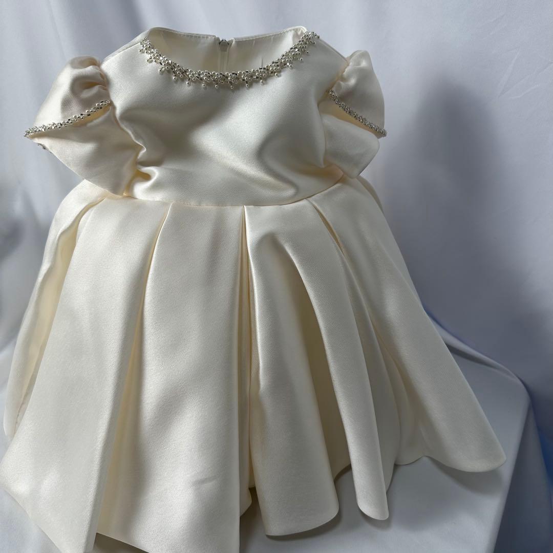 ビジュー付きベビードレス　1歳用