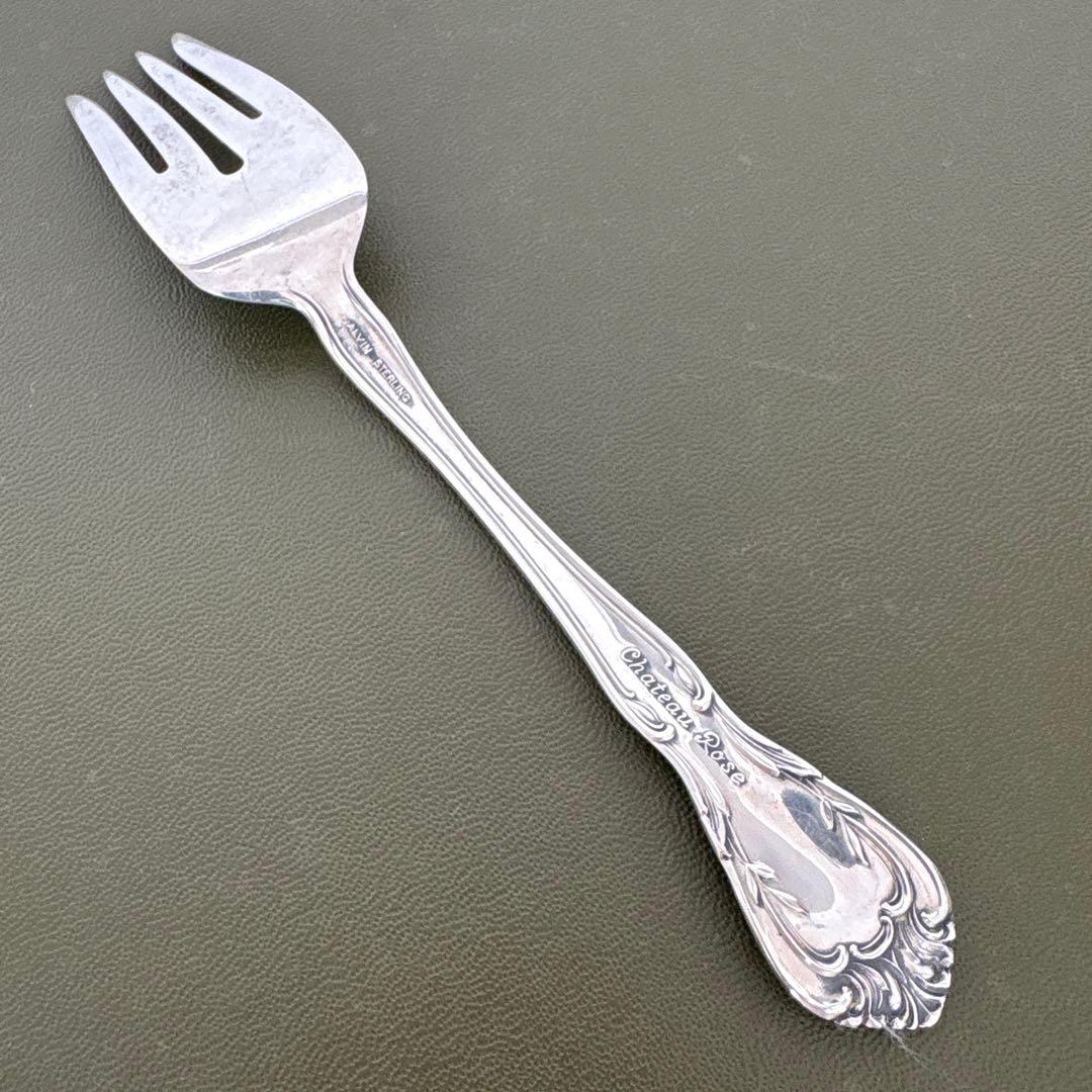 ビンテージ　ALVIN STERLINGフォーク　純銀　シャトーローズ　シルバー
