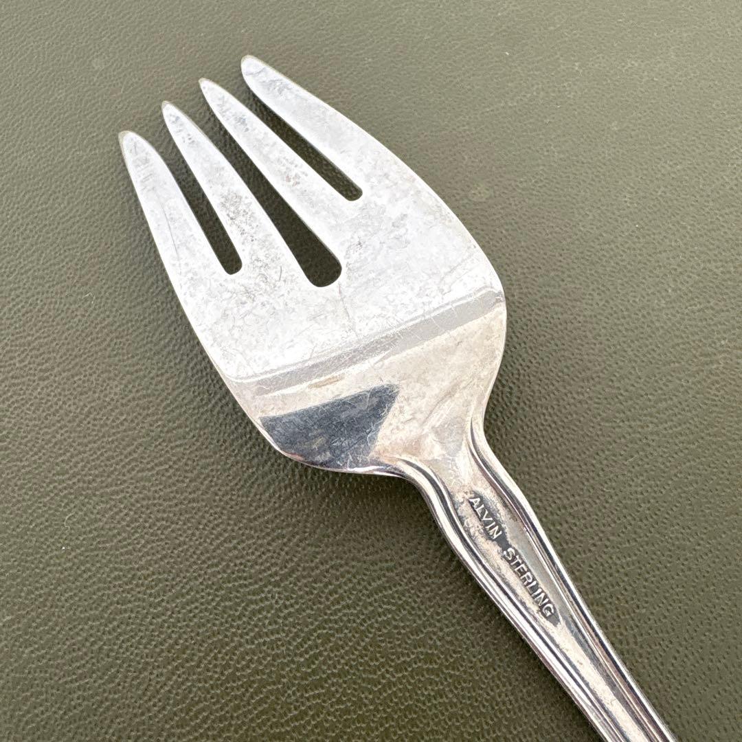 ビンテージ　ALVIN STERLINGフォーク　純銀　シャトーローズ　シルバー