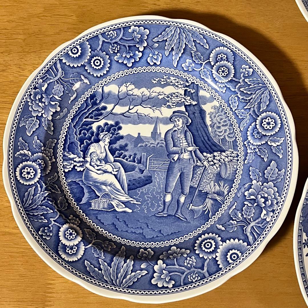 【美品】英国製　スポード ★ブルールームコレクション★プレート6枚