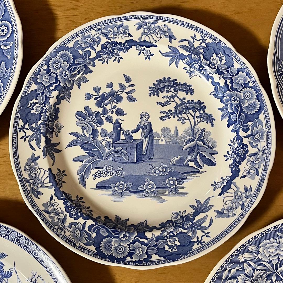 【美品】英国製　スポード ★ブルールームコレクション★プレート6枚