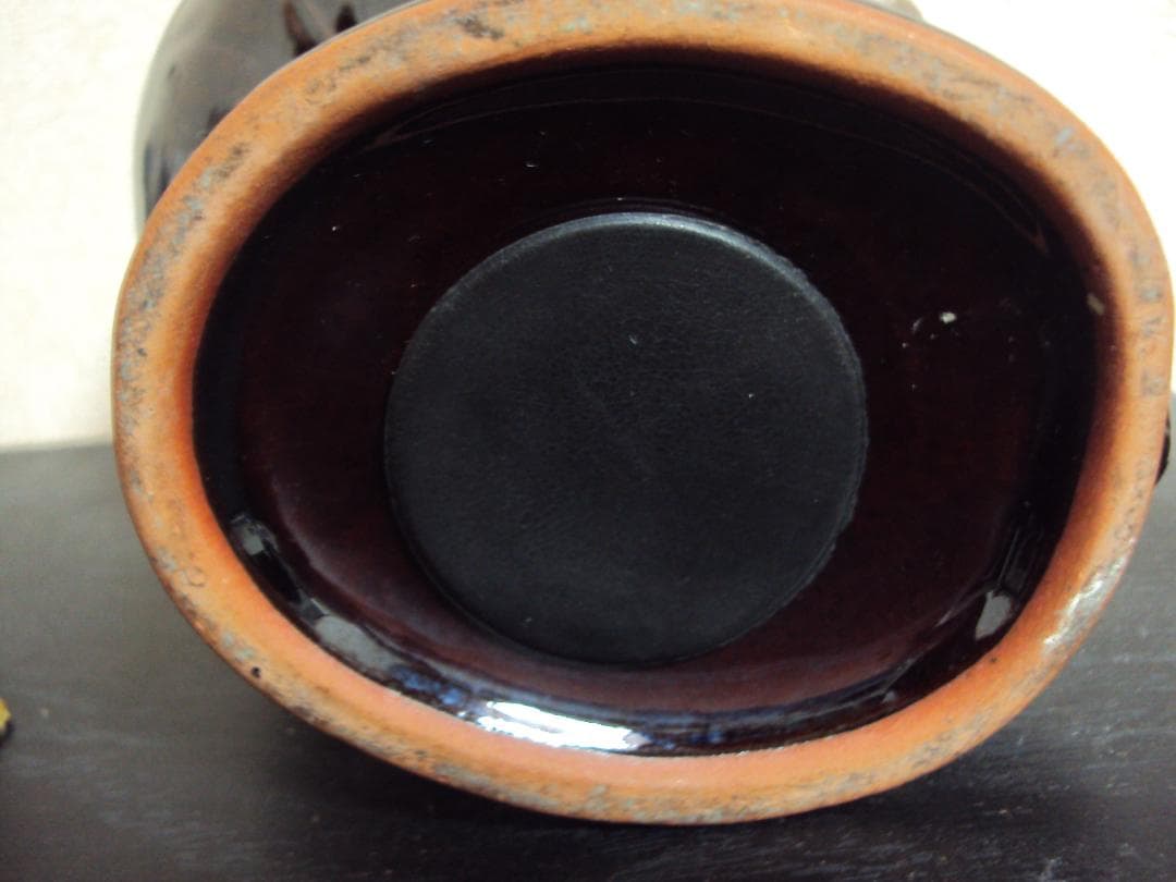 【大き目】ビンテージ　スカル　貯金箱　マーブル　陶器製　JAPAN