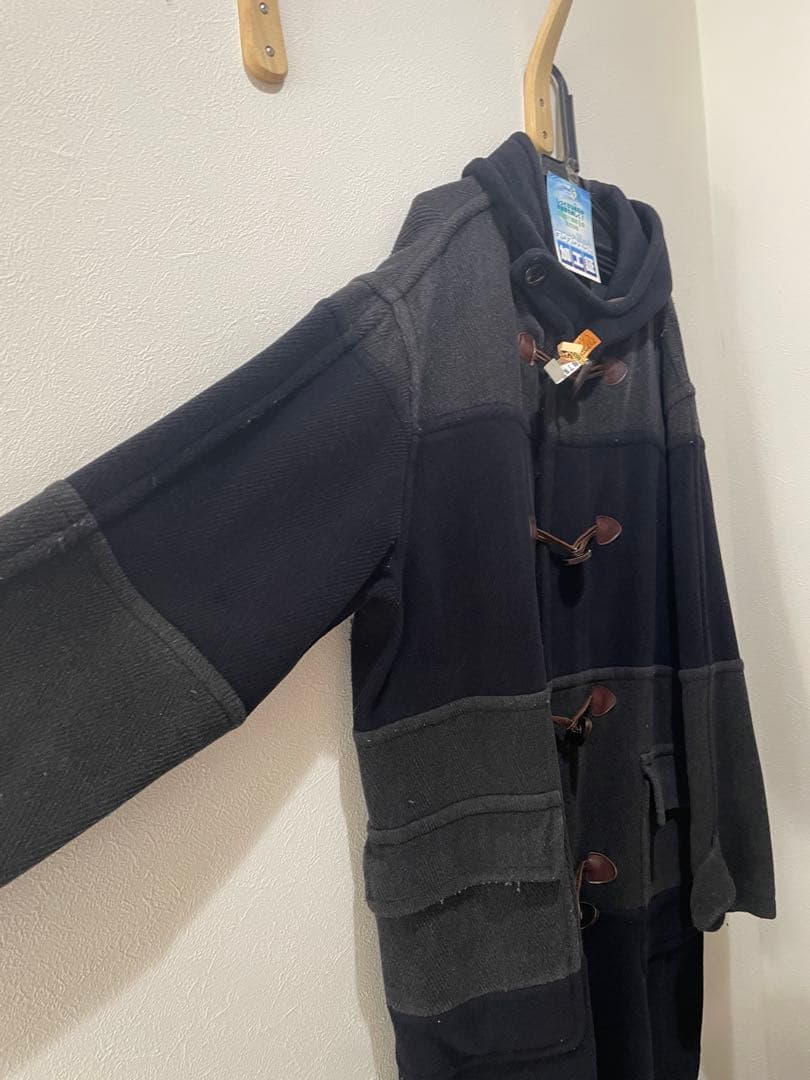 ウール混紡 フード付き ダッフルコート