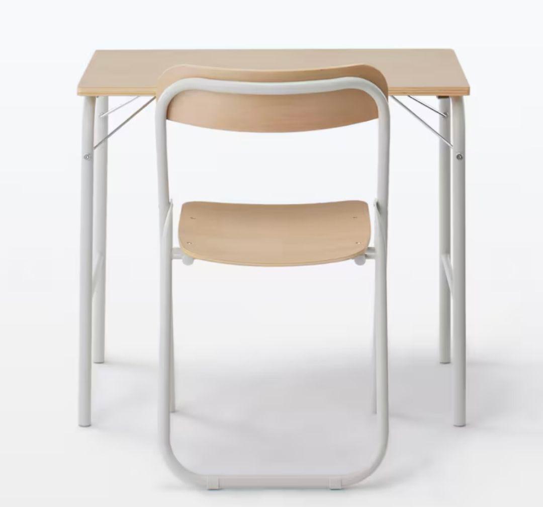 【現地引取OK】MUJI 折りたたみ式テーブルと椅子セット