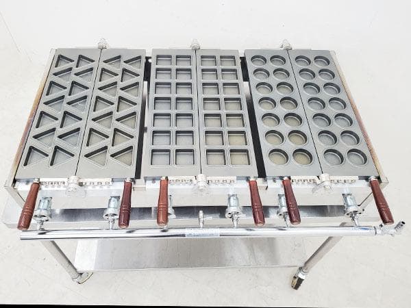 Z499/大判焼き器/今川焼き/回転焼き/3連式ガス式/都市ガス/業務用