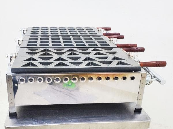 Z499/大判焼き器/今川焼き/回転焼き/3連式ガス式/都市ガス/業務用