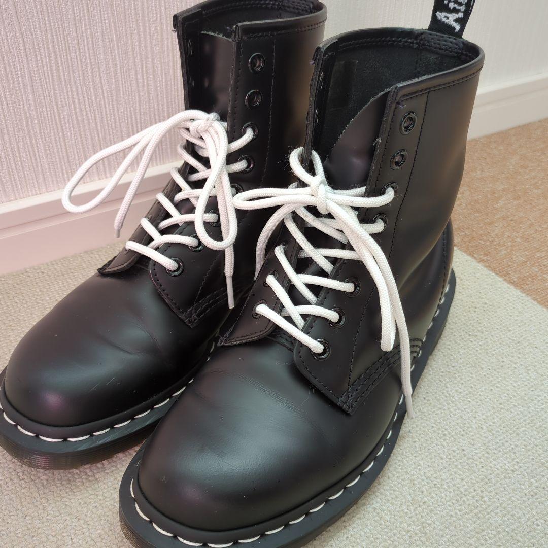 【美品】Dr.Martens 8ホール　UK5　24cm ホワイトステッチ