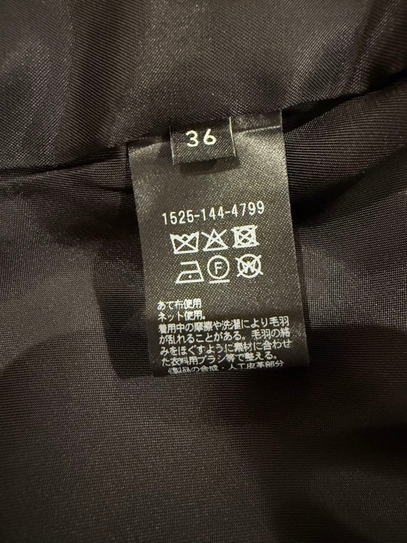 UNITED ARROWS ブラックウールミドルコート