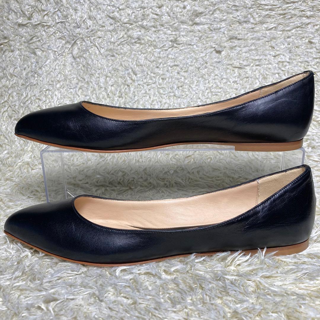 『未使用級』現行 ファビオルスコーニ フラットパンプス ブラック　レザー　39