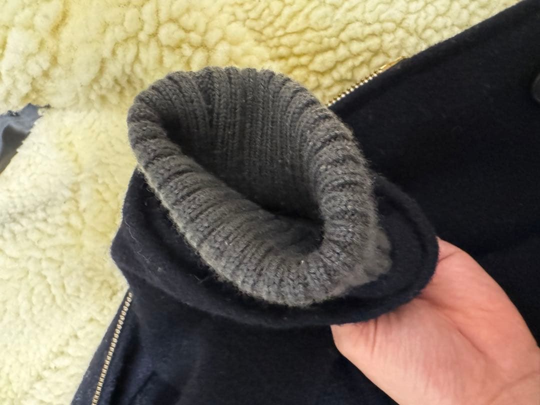 eel ネイビー ダッフルコート ウール100%