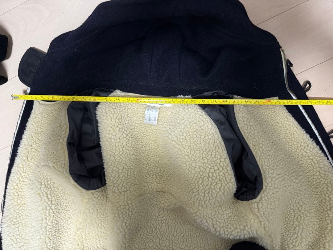 eel ネイビー ダッフルコート ウール100%