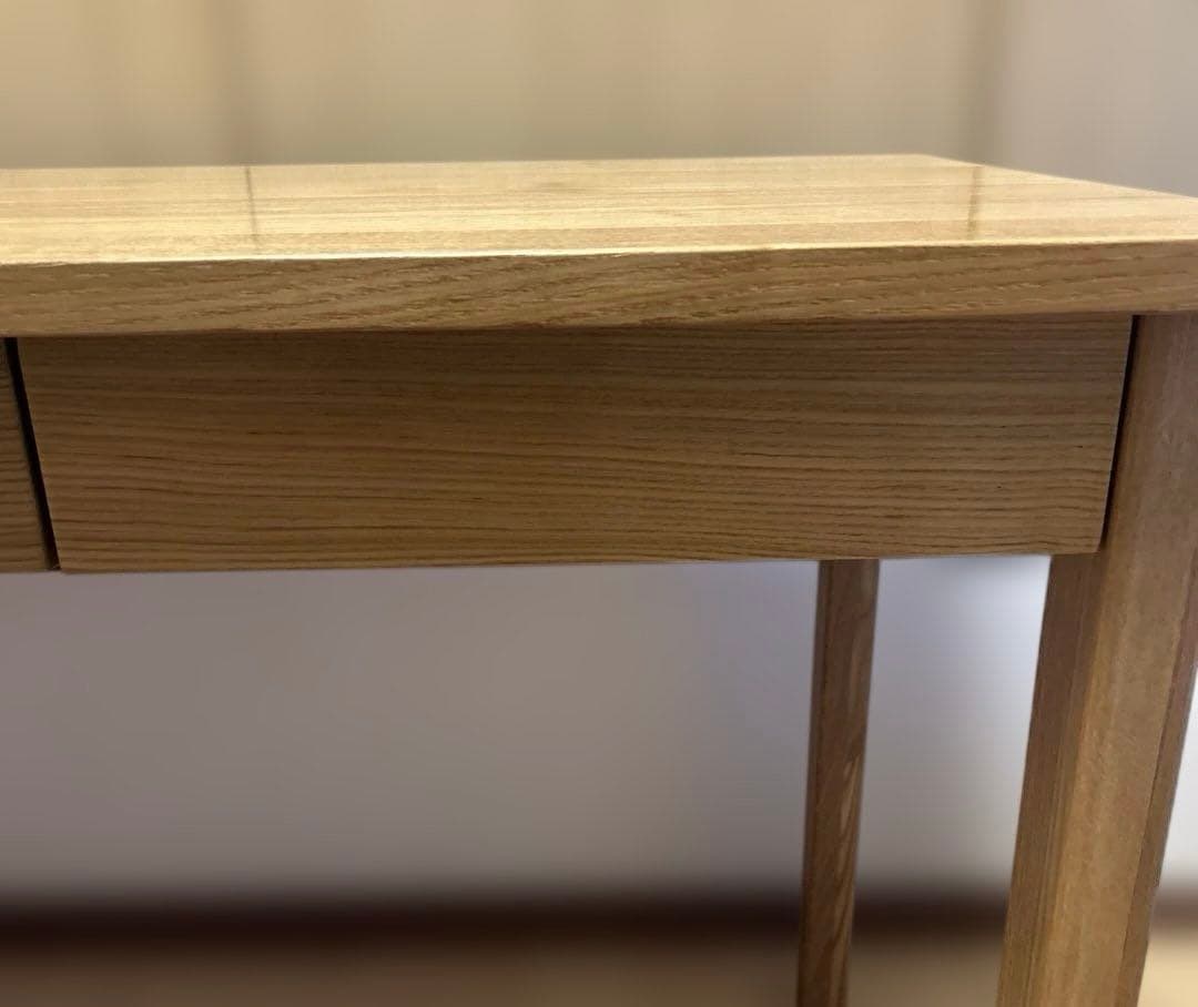 【極美品】無印良品 タモ材デスク 学習机 木製机 引き出し付