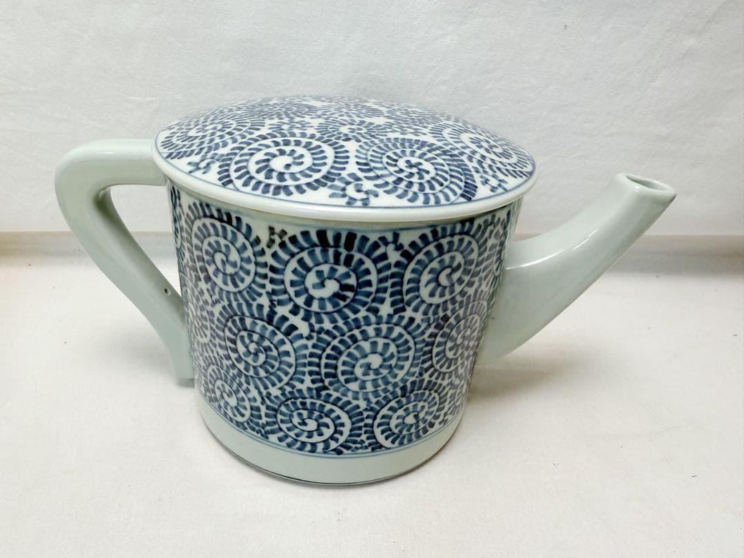 未使用 茶道具 利祥造 古伊万里写 片口水注 水次 水差し 印有 共箱