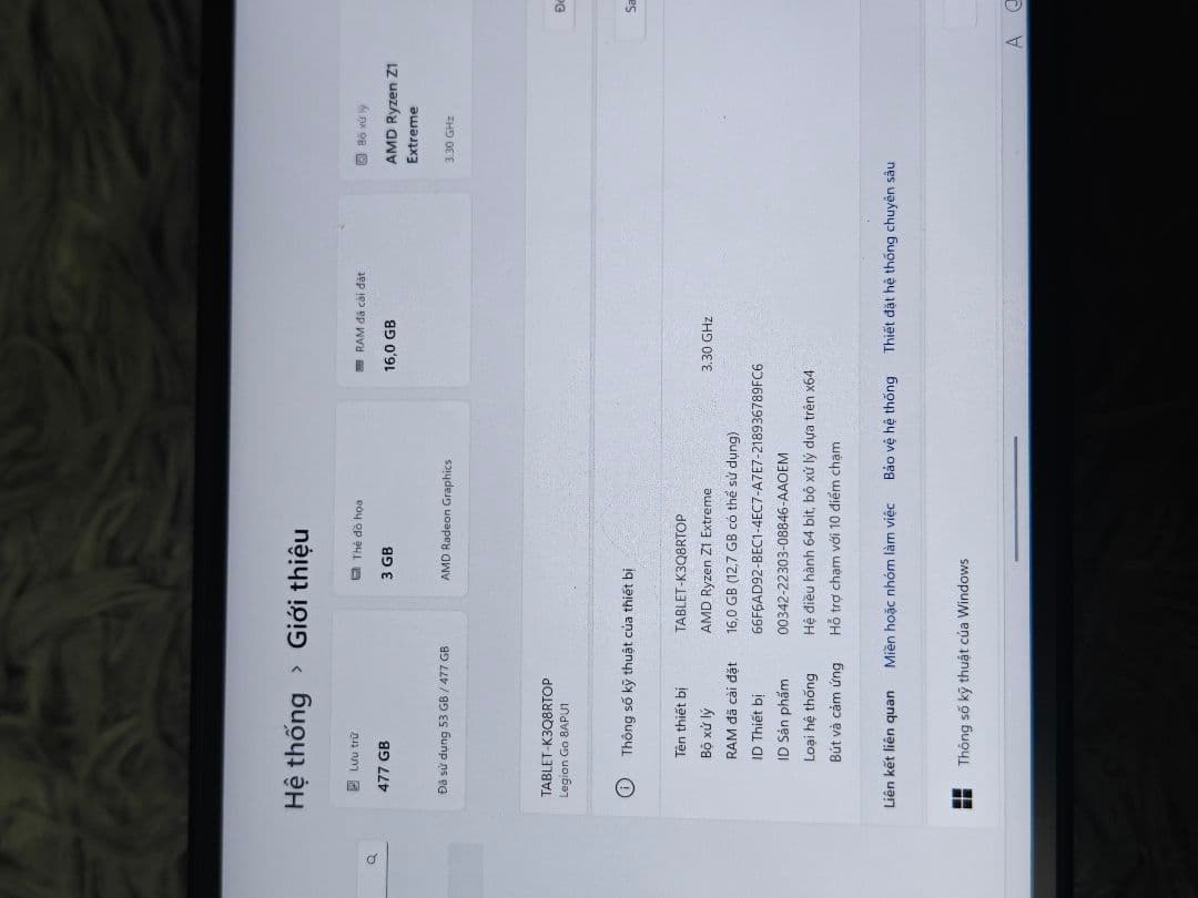 Windowsデスクトップ Lenovo legion go 8.8inch 16/512gb