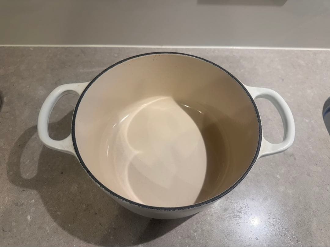 LE CREUSET 両手鍋 ホワイト