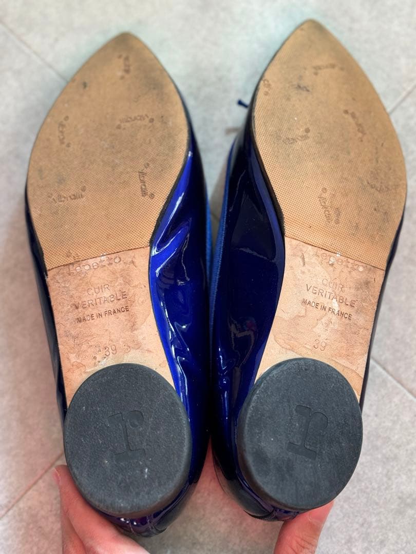 【美品】Repetto エナメル ポインテッドトゥ バレエシューズ