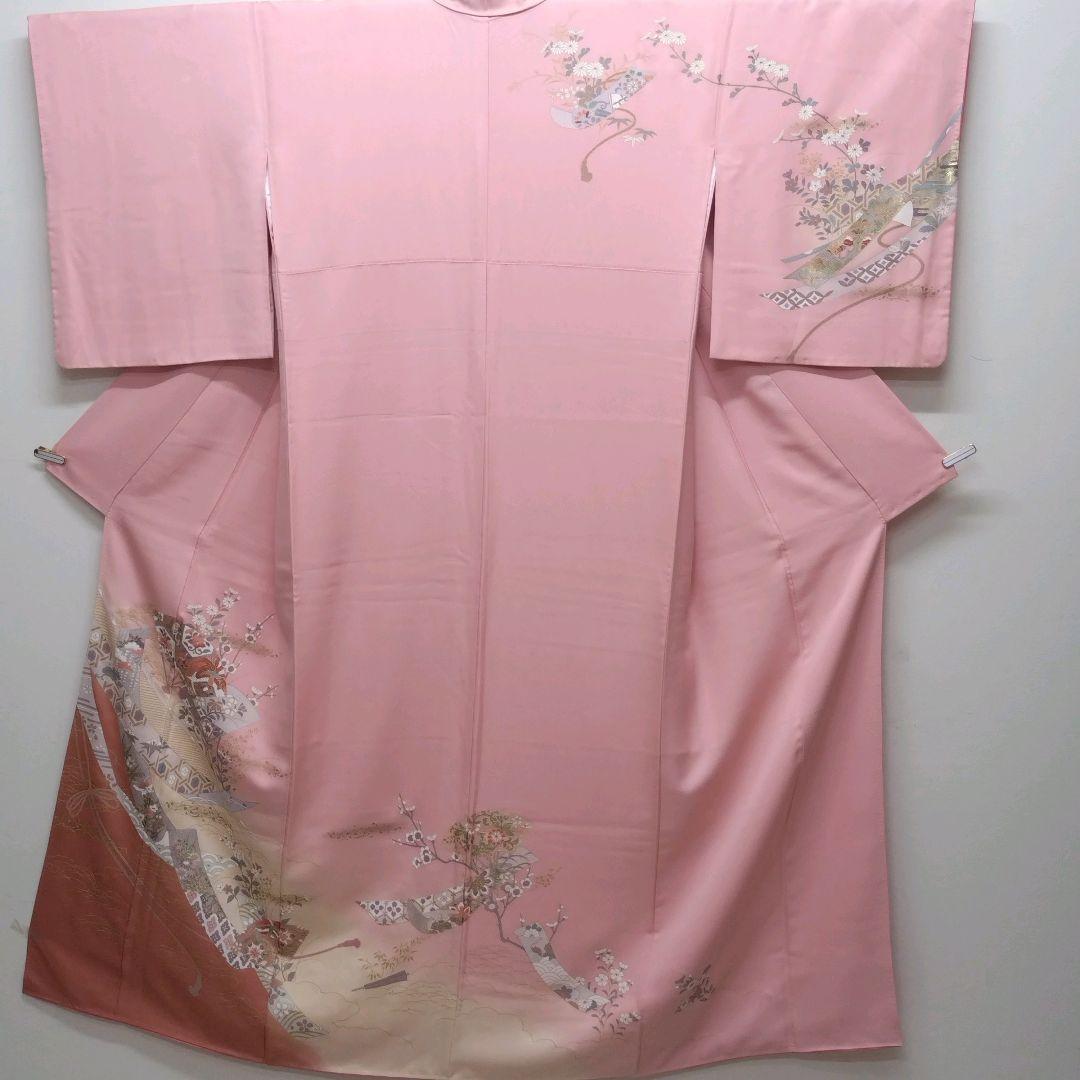 734　半額セール　正絹　高島屋誂え　未使用品　友禅　訪問着　4点フルセット
