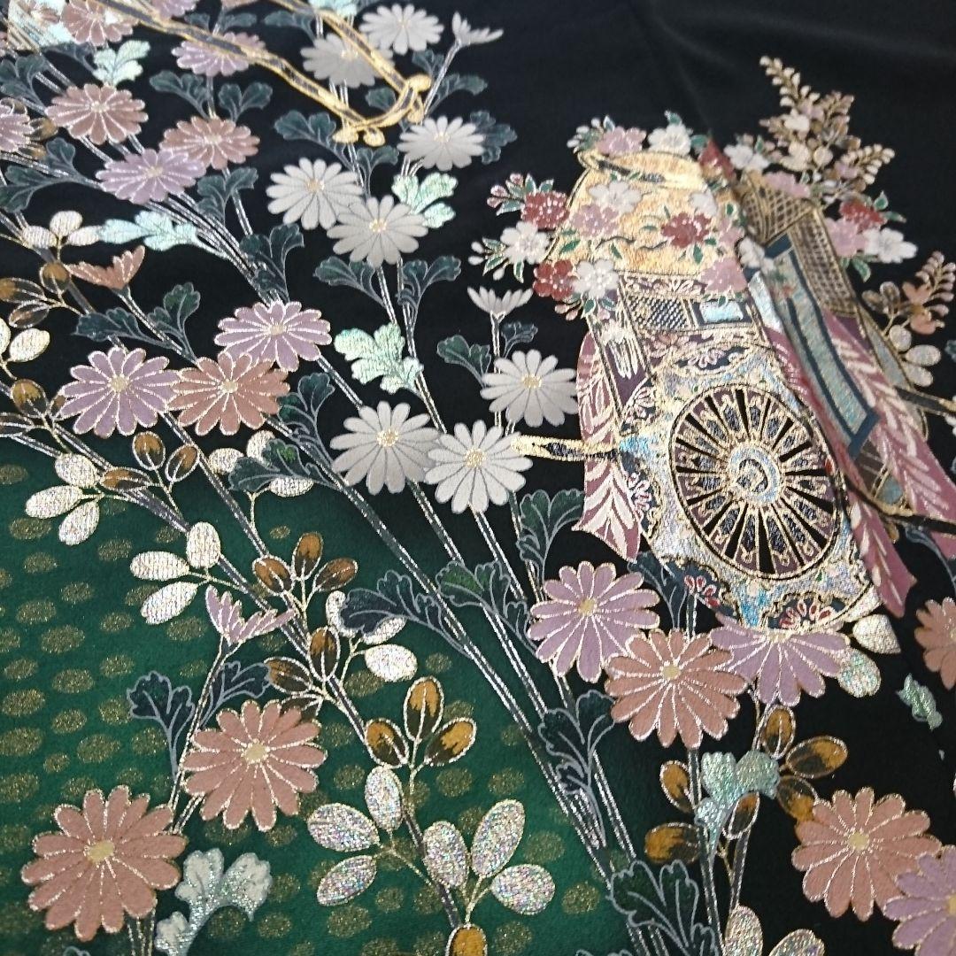 1574★正絹 黒留袖 着物 5枚セット おまとめ リメイク素材