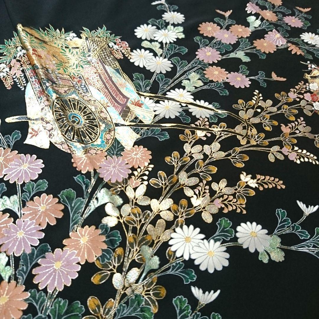 1574★正絹 黒留袖 着物 5枚セット おまとめ リメイク素材