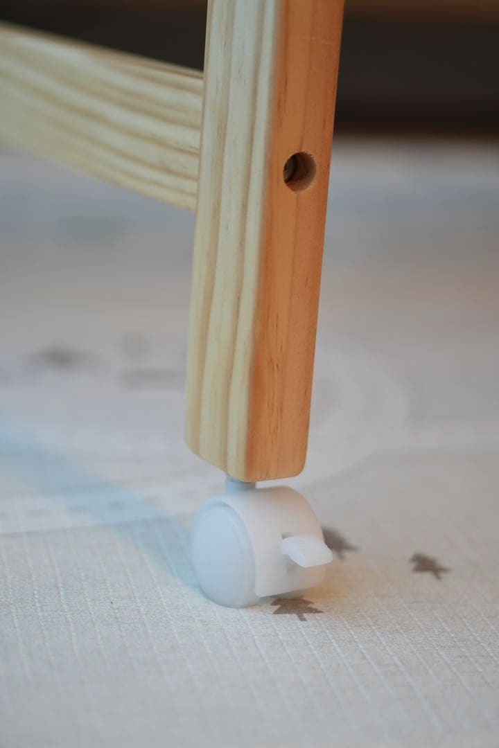 【美品】大和屋　ノモック　Wオープンハイタイプ　ベビーベッド　キャスター