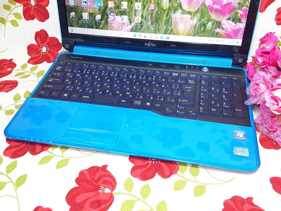 富士通/Core-i7/新品SSD480G/メモリ8G/LIFEBOOK/ブルー