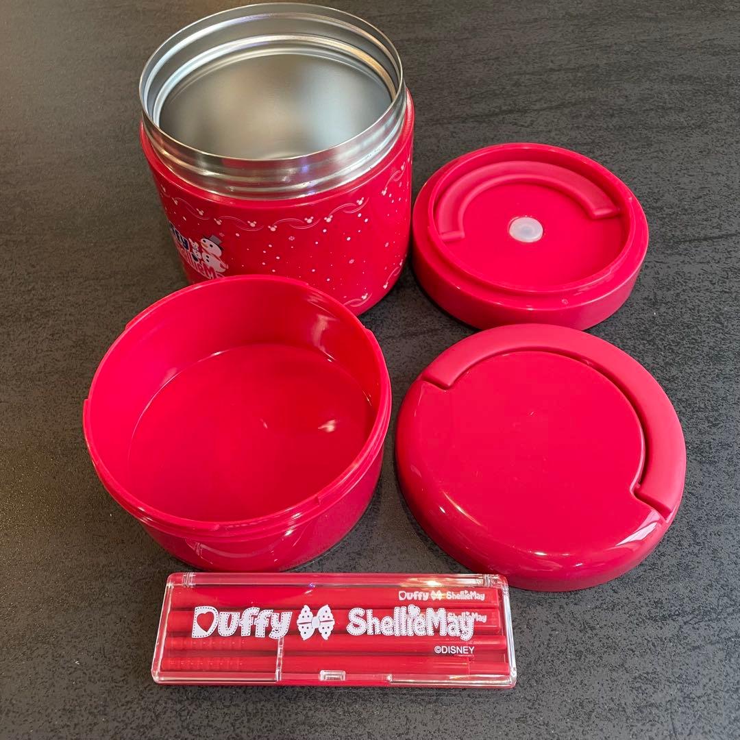 香港ディズニー限定 ダッフィー＆シェリーメイ 2段丸型ランチボックス／お弁当箱
