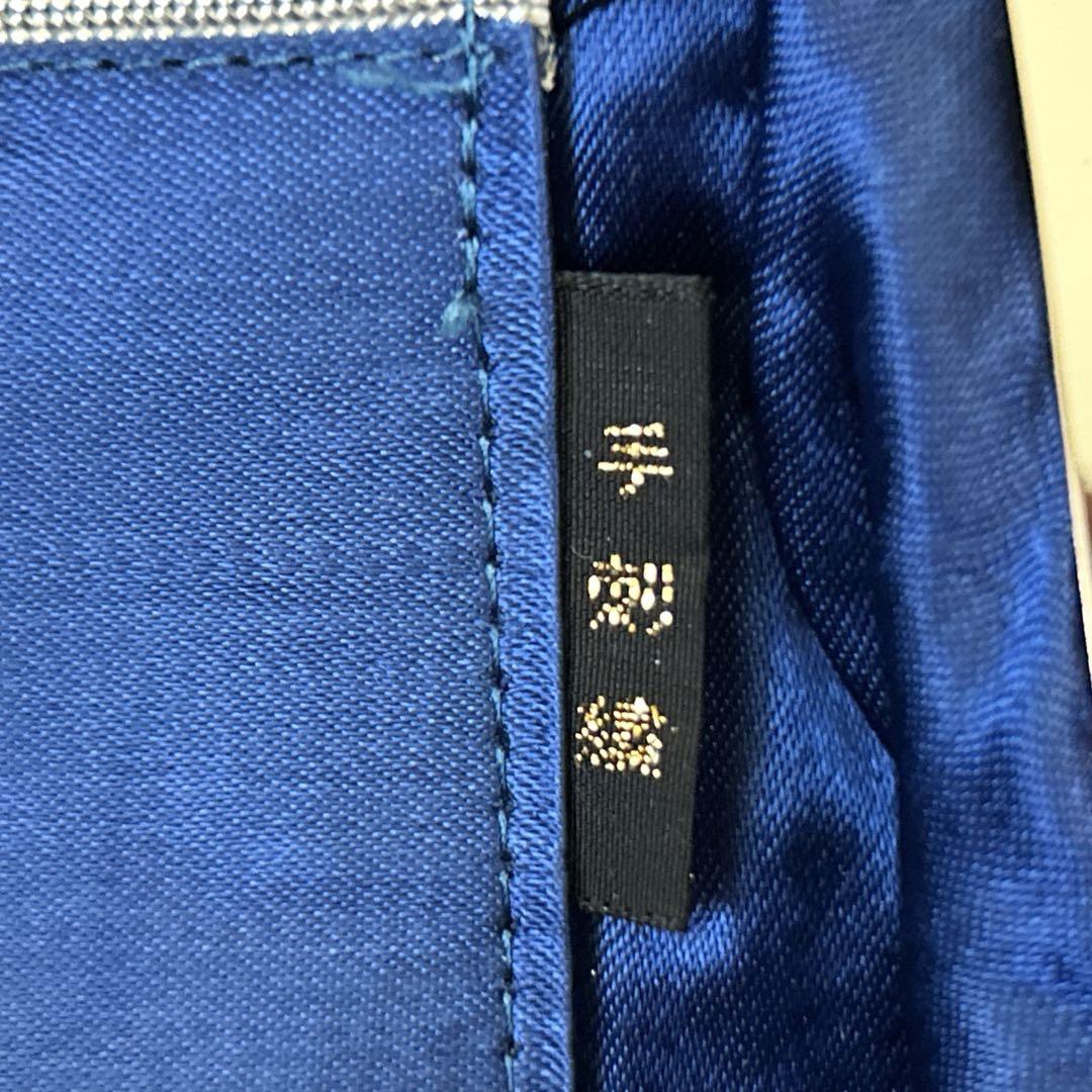 手刺繍 総ビーズバッグ 花柄 ワンハンドル がま口 和装バッグ ハンドメイド