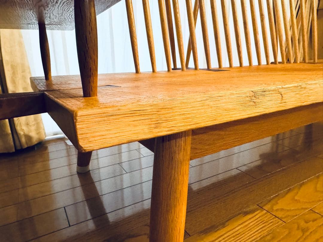 クレオパトラ　ナガノインテリア　天然木ソファー（3人掛け）