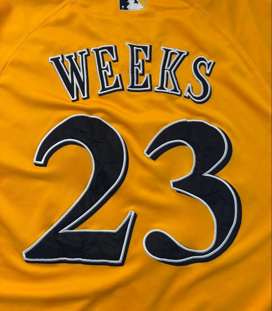 マジェスティック　MLB ミルウォーキー・ブルワーズ Weeks ユニホーム