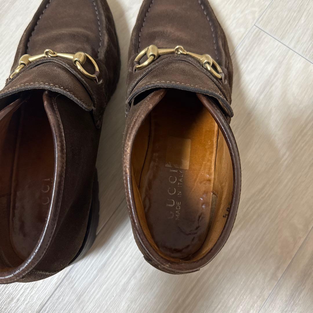 GUCCI ブラウン ローファー ゴールド金具