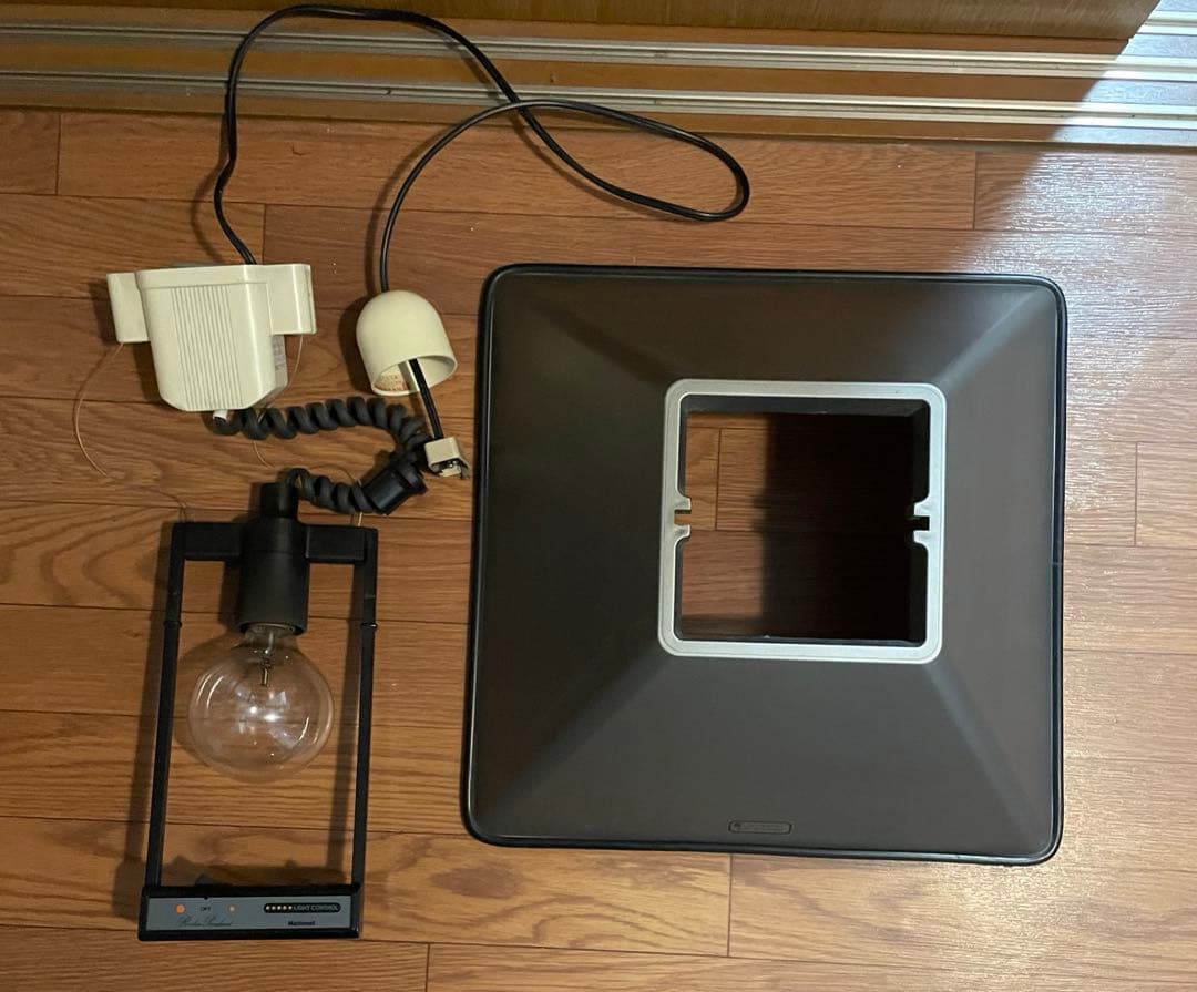 昭和レトロ ナショナル スクエア型 シェードランプ ペンダントライト 天井照明