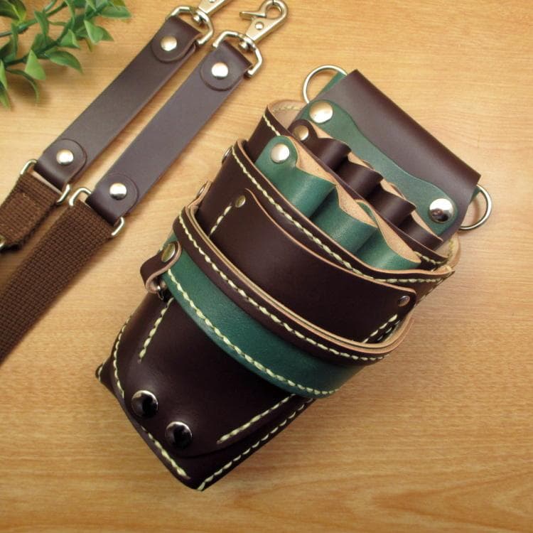 【トリマー向き】 ７丁　ダークブラウン　シザーケース　TSC-10/CDC