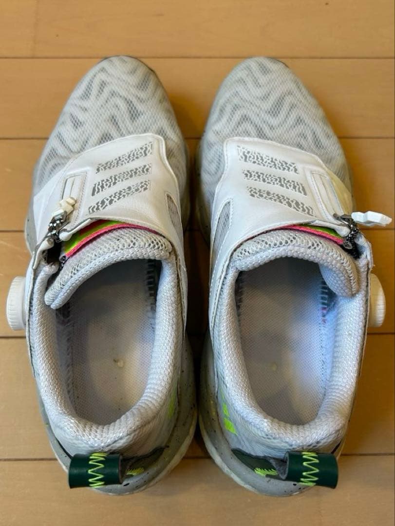 16日まで‼︎adidasゴルフシューズWコードカオス24.5美品ホワイトグリーン