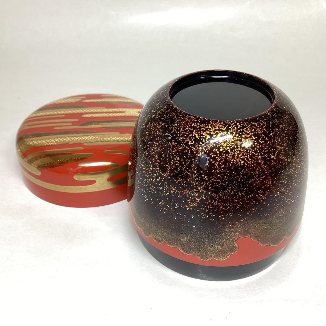 大棗 日の出かすみ 前端峰春 木箱入 茶道具 古物品